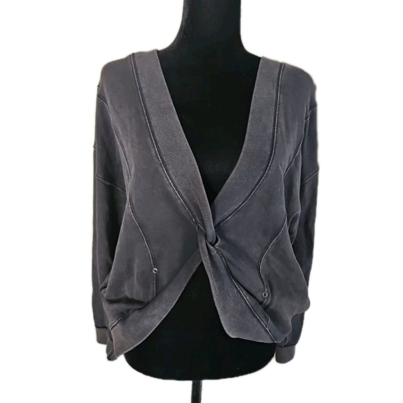 Free People Movement Womens Faded Black Go For Gold Reversible Pull Over M - Picture 6 of 16